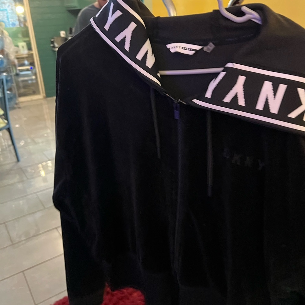 DKNY Sport Black Women's Hoodie XL - Picture 3 of 4